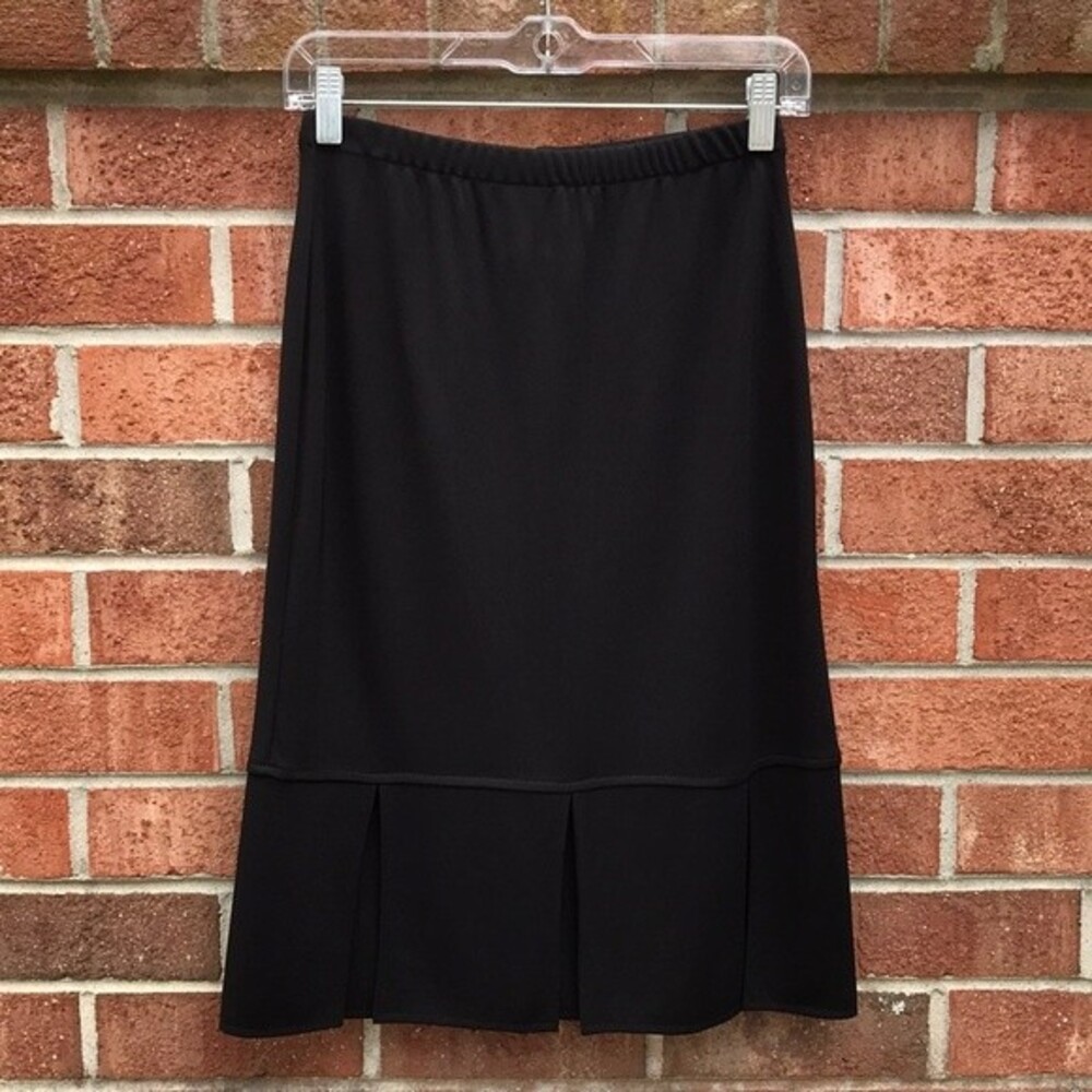 Joseph Ribkoff Stretch Ponte Knit Black Skirt sz 6